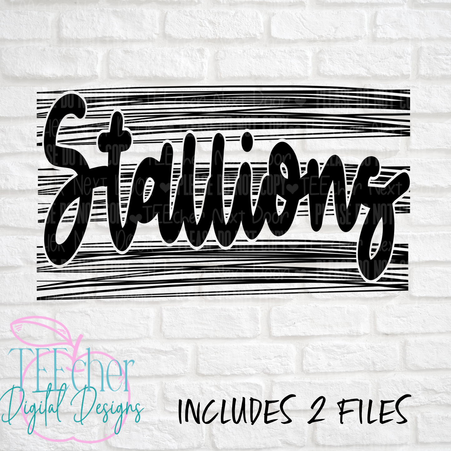 Stallions Scribbles PNG