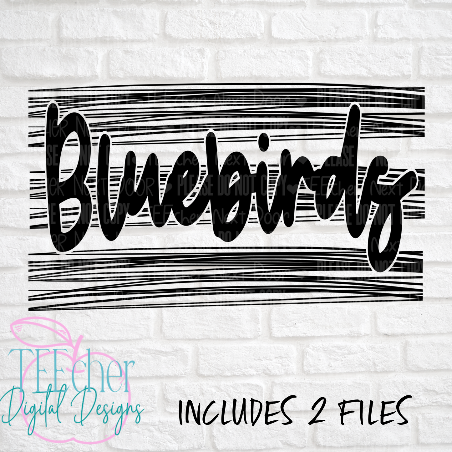 Bluebirds Scribbles PNG