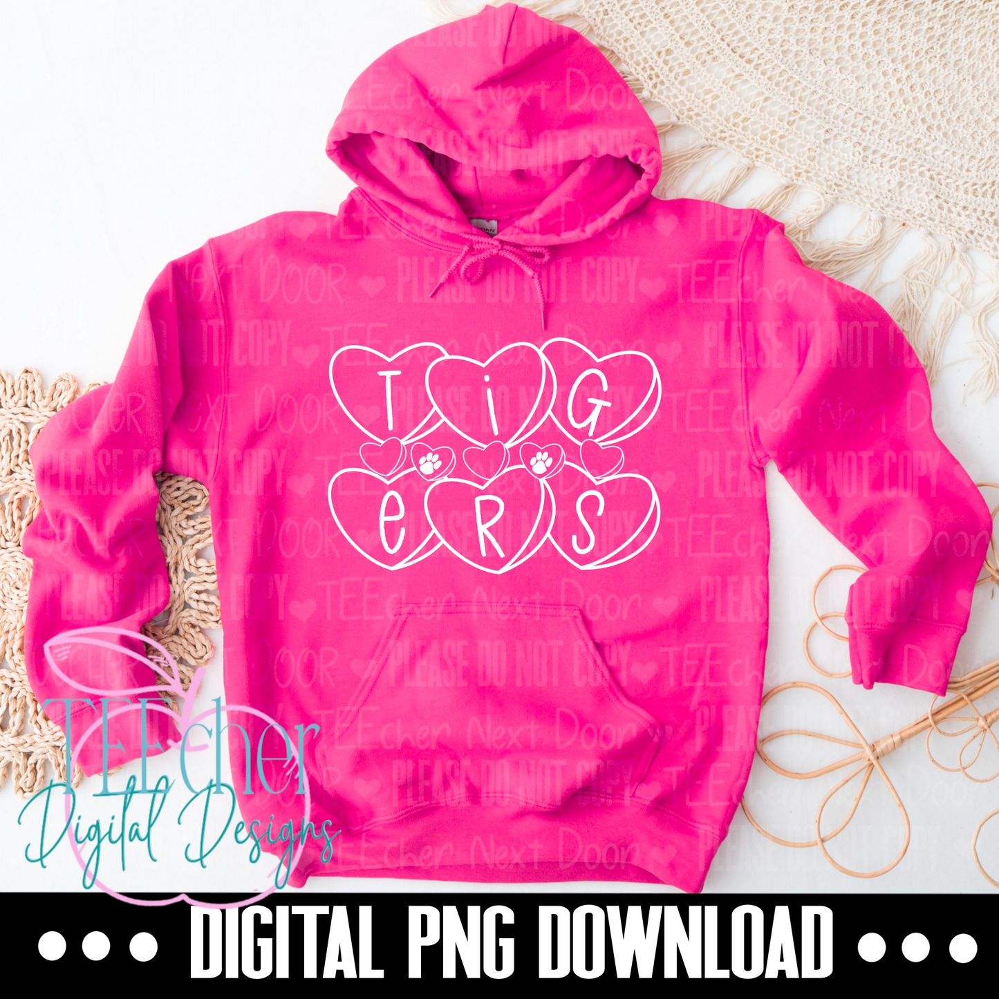 Tigers Heart Outline PNG