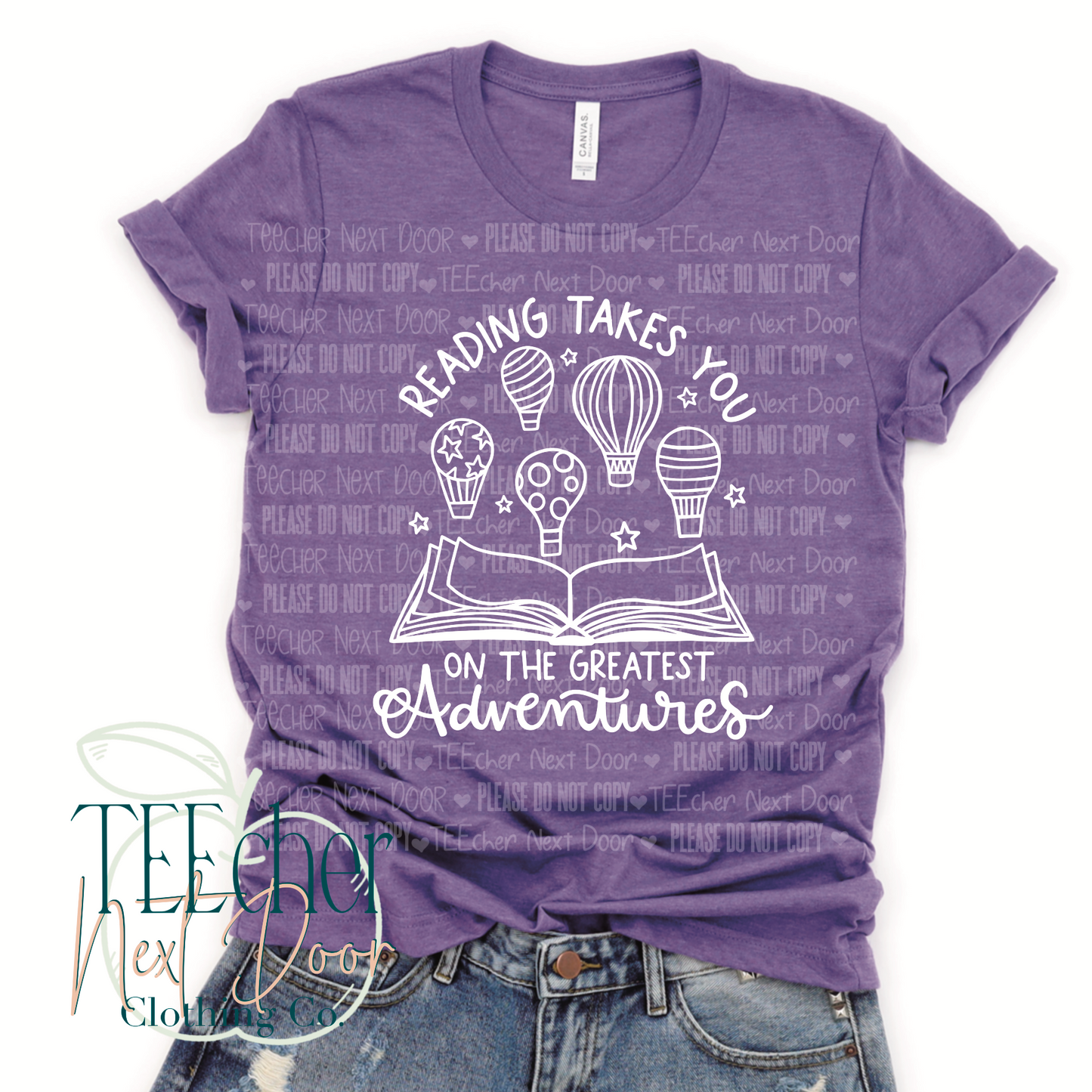 Reading Adventures Screen Print Transfer