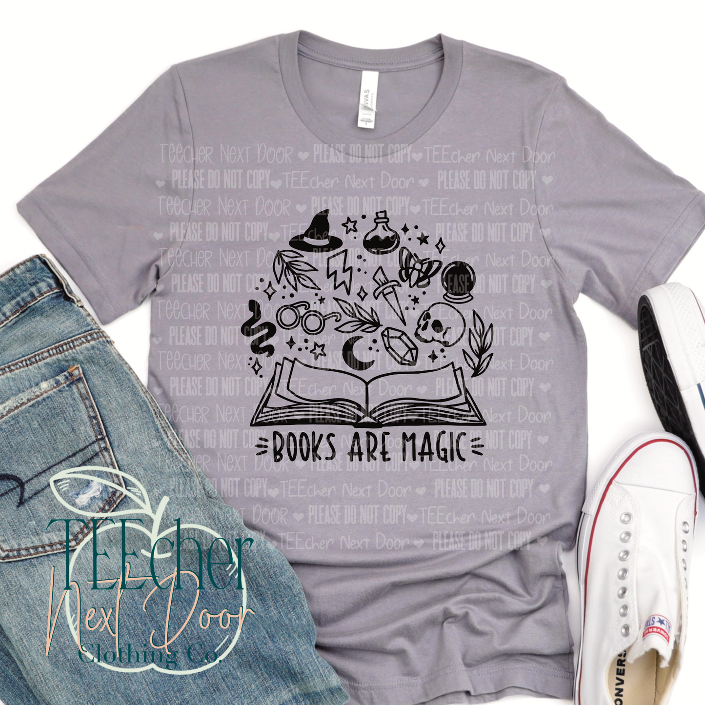 Books are Magical Screen Print Transfer