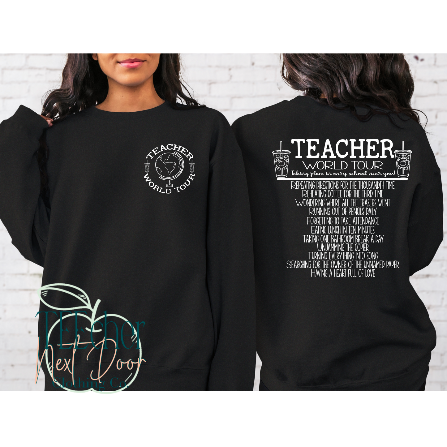 Teacher World Tour Screen Print Transfer