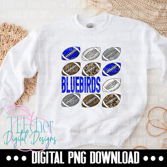 Bluebirds Blue Repeat Football PNG