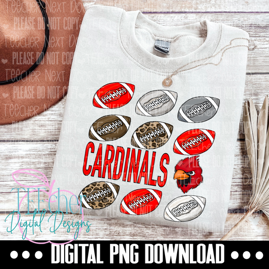 Cardinals Mascot Red Repeat Football PNG