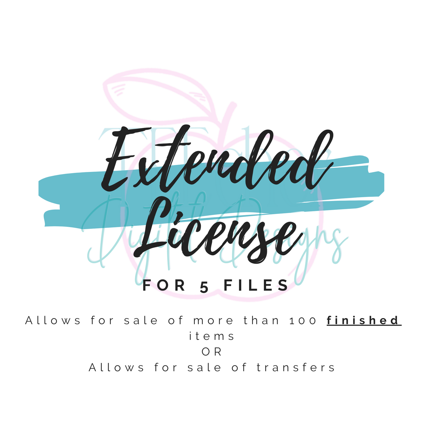 Extended License- FIVE FILES