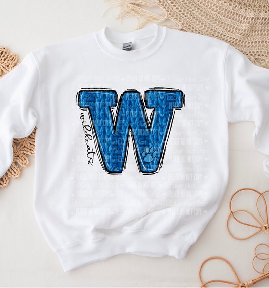 Blue Wildcats Sweater PNG