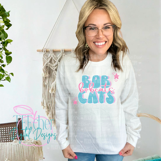 Bobcats Pastel Retro PNG